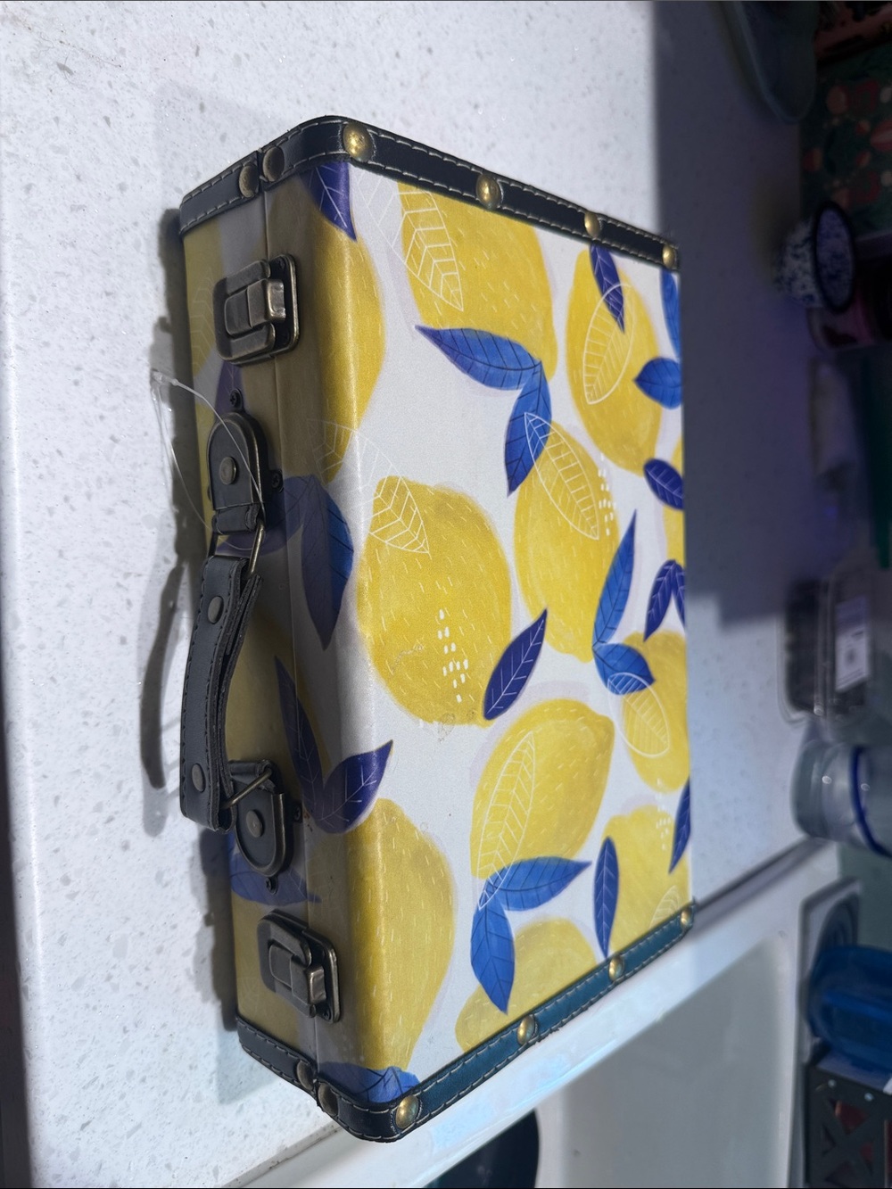 Lemon suitcase storage box